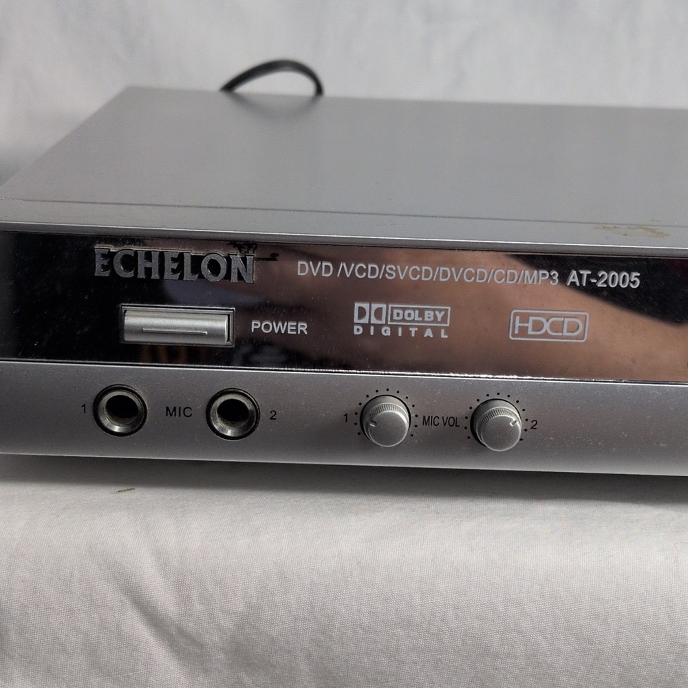 "AT-2000 DVD Player HDCD Dolby Digital CD MP3‎ VCD Tested Working Retro Silver"